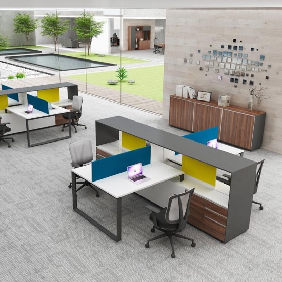 Estacion de trabajo de oficina para 4 personas