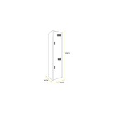 Locker Color Blanco - 2 puertas