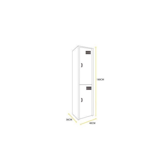 Locker Color Verde - 2 Puertas