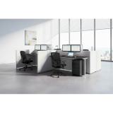 Escritorio de estacion de trabajo de oficina WorkZone Quad