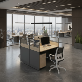 Estacion de trabajo de escritorio de oficina para el personal