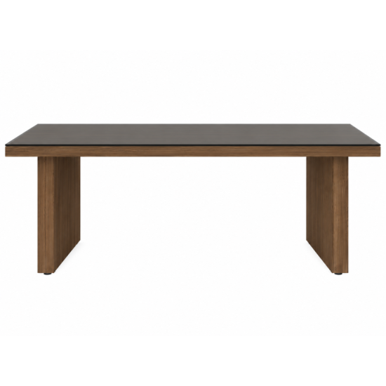 Mesa de juntas para oficina IMPORTANT con cubierta de vidrio