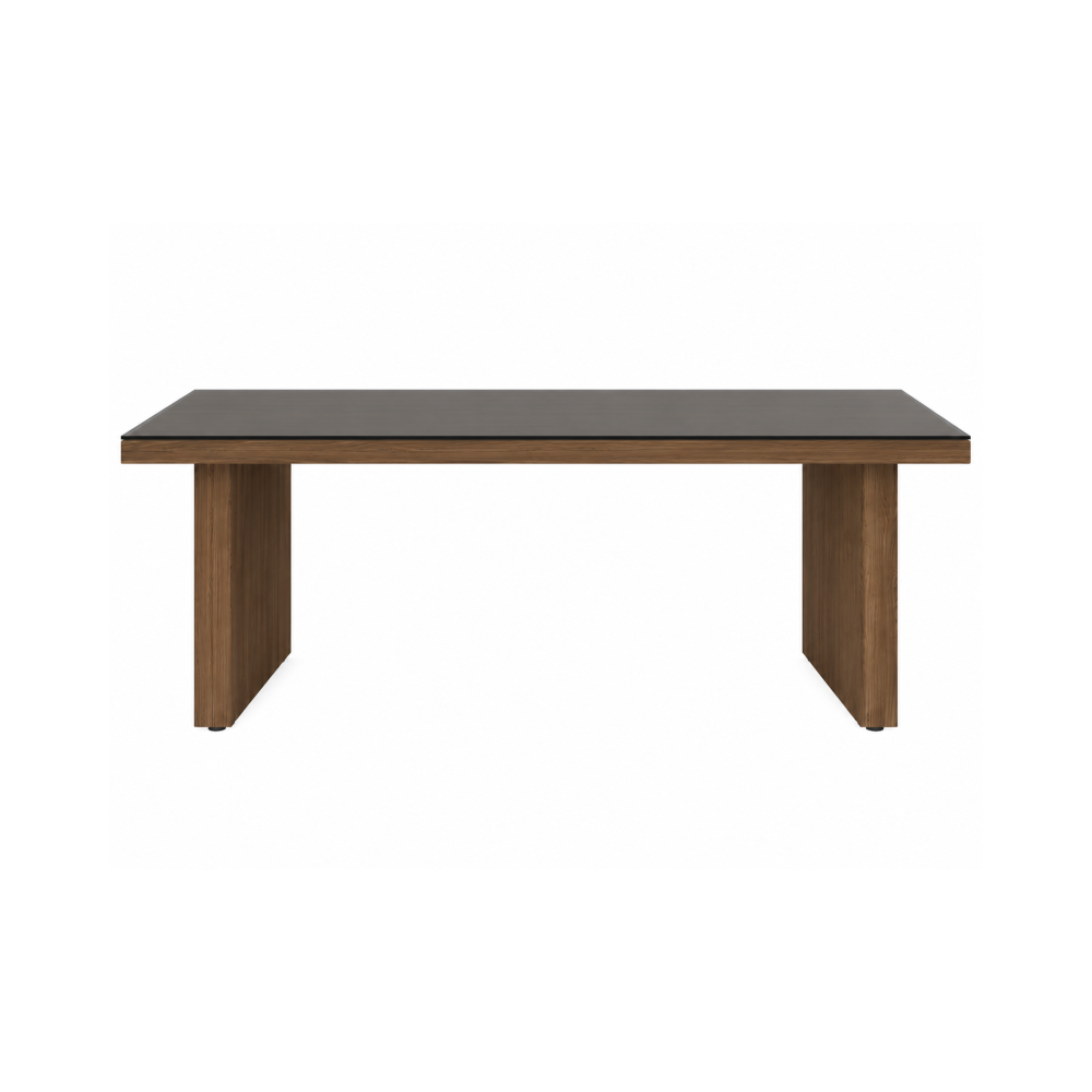 Mesa de juntas para oficina IMPORTANT con cubierta de vidrio
