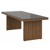 Mesa de juntas para oficina IMPORTANT con cubierta de vidrio