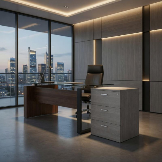Archivero Horizontal Ejecutivo de 3 Gavetas para Oficina