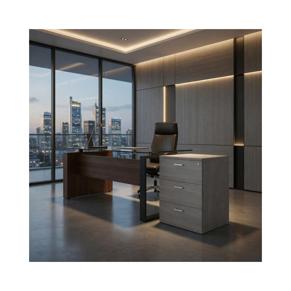 Archivero Horizontal Ejecutivo de 3 Gavetas para Oficina