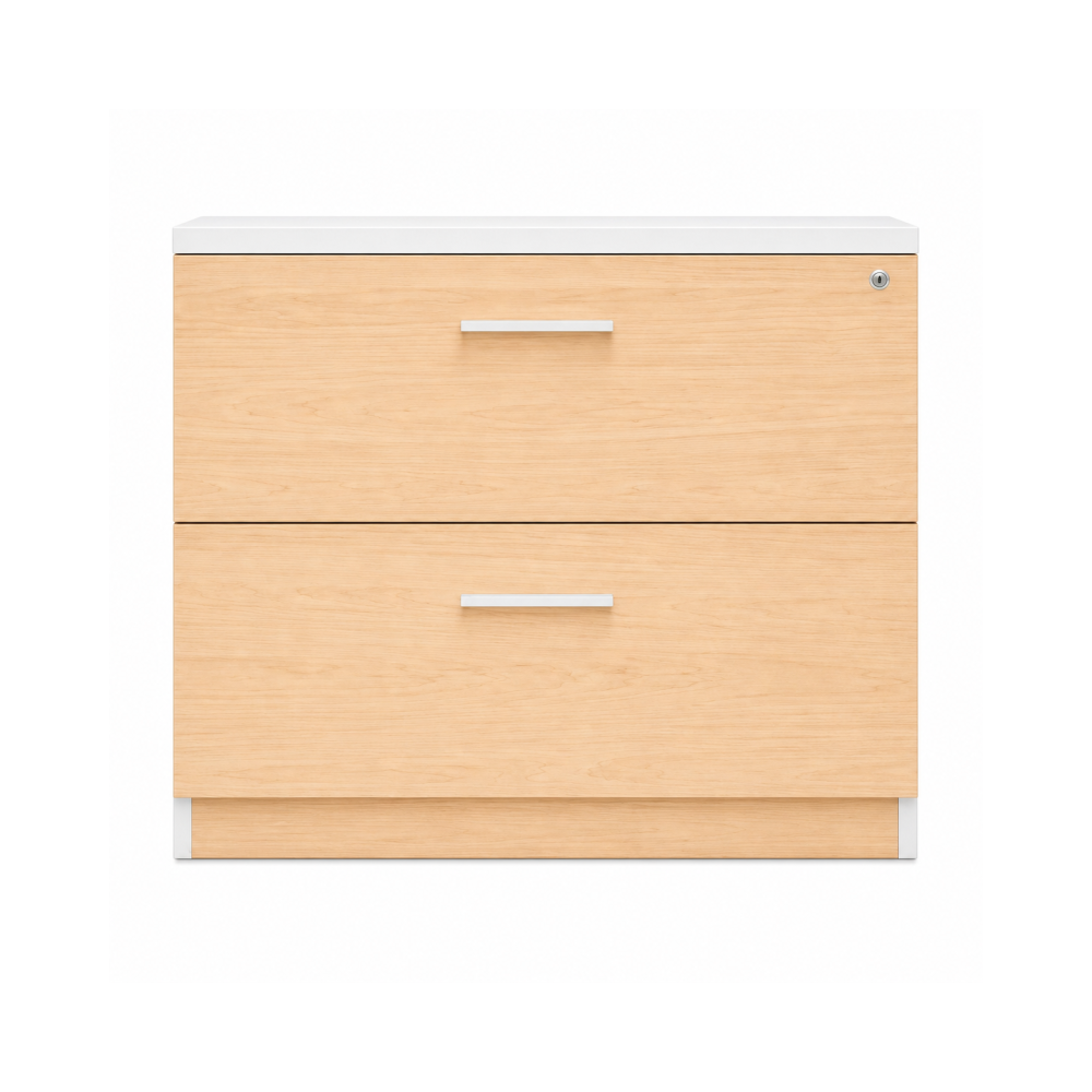 Archivero Ejecutivo Elite File 2 | Archivero Horizontal para Oficina con 2 Gavetas y Cerradura