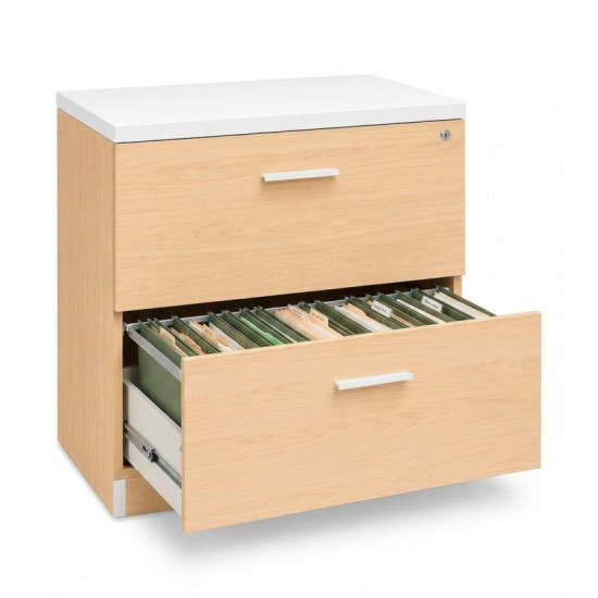 Archivero Ejecutivo Elite File 2 | Archivero Horizontal para Oficina con 2 Gavetas y Cerradura