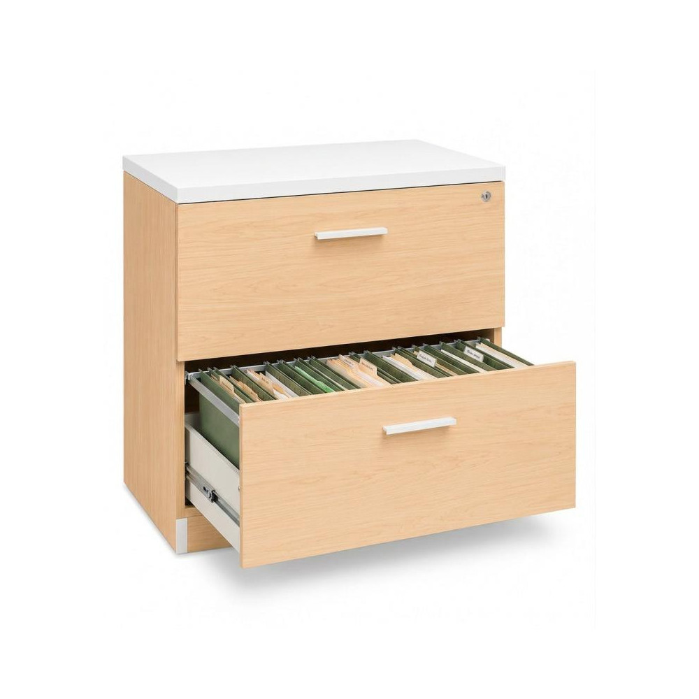 Archivero Ejecutivo Elite File 2 | Archivero Horizontal para Oficina con 2 Gavetas y Cerradura
