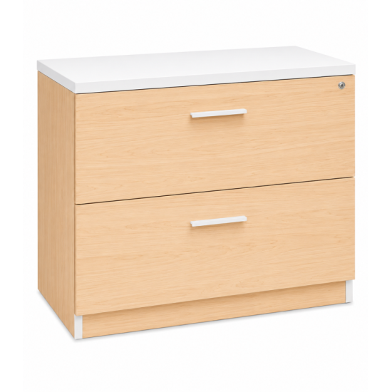 Archivero Ejecutivo Elite File 2 | Archivero Horizontal para Oficina con 2 Gavetas y Cerradura