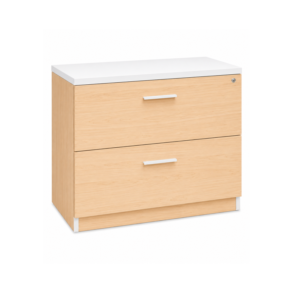 Archivero Ejecutivo Elite File 2 | Archivero Horizontal para Oficina con 2 Gavetas y Cerradura