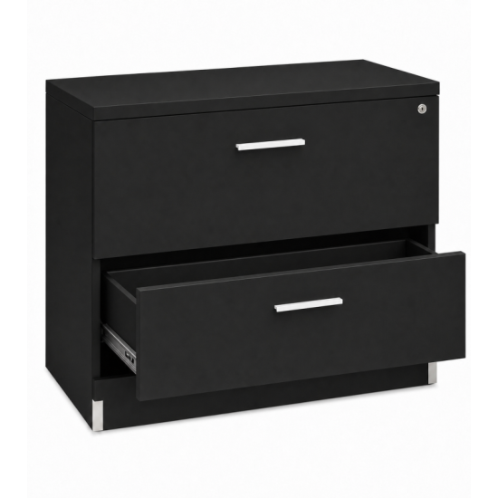 Archivero Ejecutivo Elite File 2 | Archivero Horizontal para Oficina con 2 Gavetas y Cerradura
