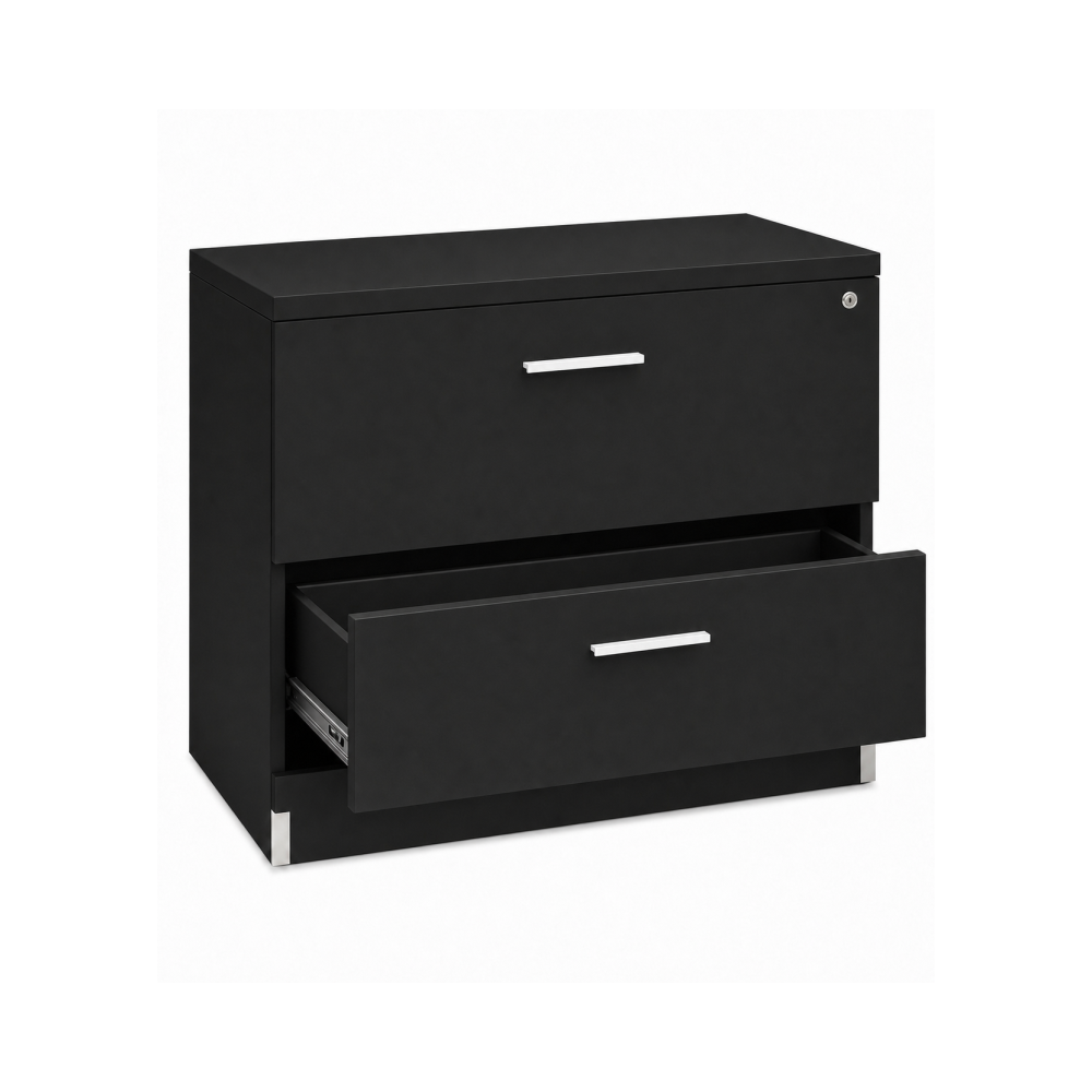 Archivero Ejecutivo Elite File 2 | Archivero Horizontal para Oficina con 2 Gavetas y Cerradura