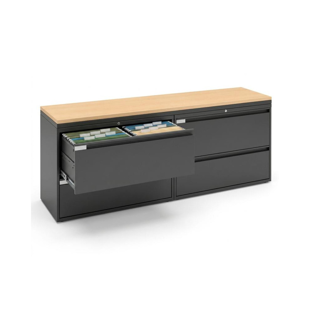 Archivero Metálico Horizontal Titan File 4 | Archivero para Oficina de 4 Gavetas con Cerradura