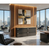 Archivero Metálico Horizontal Titan File 4 | Archivero para Oficina de 4 Gavetas con Cerradura