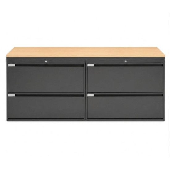 Archivero Metálico Horizontal Titan File 4 | Archivero para Oficina de 4 Gavetas con Cerradura