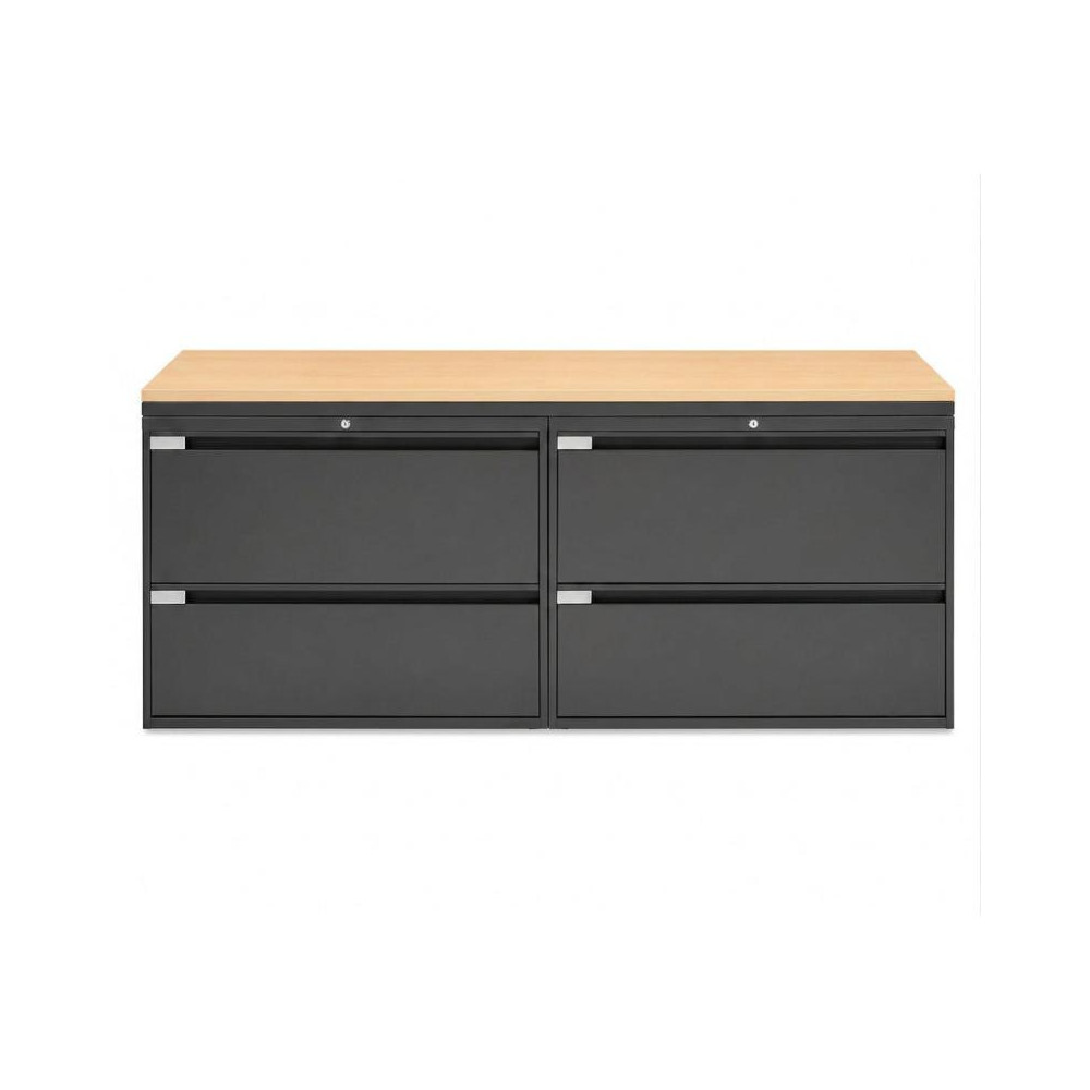 Archivero Metálico Horizontal Titan File 4 | Archivero para Oficina de 4 Gavetas con Cerradura