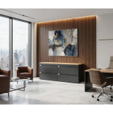 Archivero Metálico Horizontal Titan File 4 | Archivero para Oficina de 4 Gavetas con Cerradura