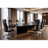Mesa de Juntas Élite Oval Black
